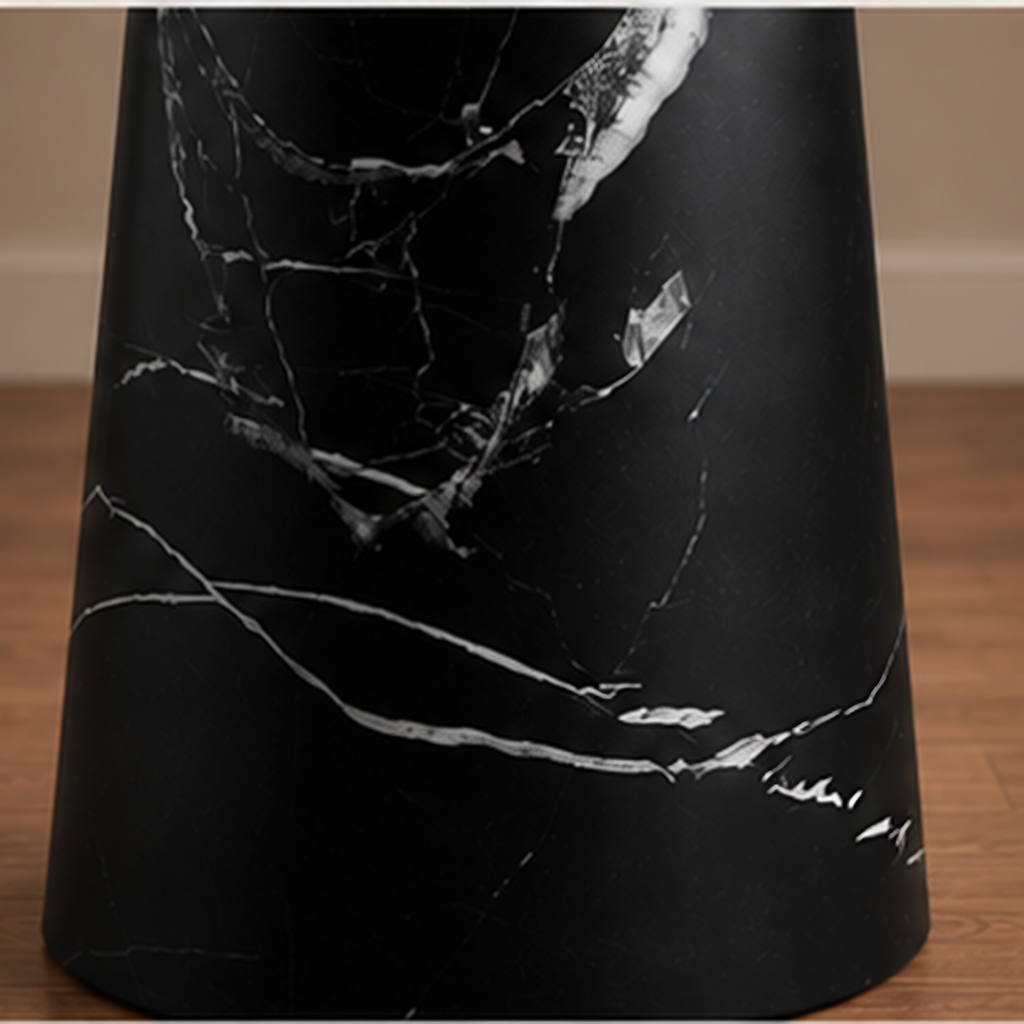 Classic Black Marquino Dining Table – black marble dining table, round marble dining table, marble dining table, round marble table, marble top round dining table