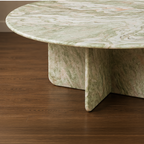 Iceberg White Coffee Table – round coffee table, minimalist coffee table, modern coffee table, living room table, luxury coffee table