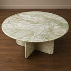 Iceberg White Coffee Table – round coffee table, minimalist coffee table, modern coffee table, living room table, luxury coffee table