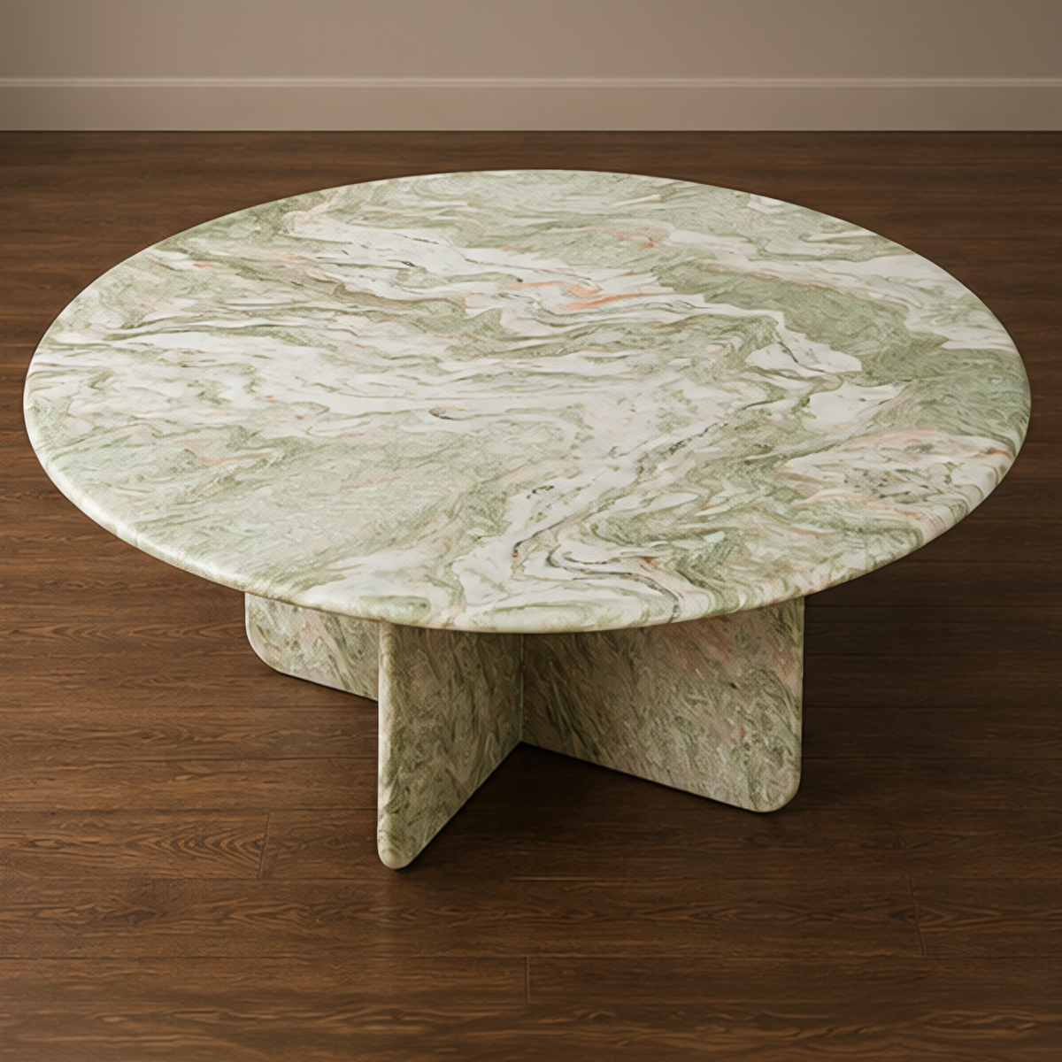 Iceberg White Coffee Table – round coffee table, minimalist coffee table, modern coffee table, living room table, luxury coffee table