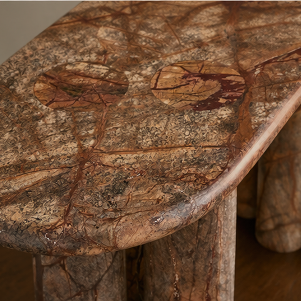 Rainforest Brown Marble Console Table