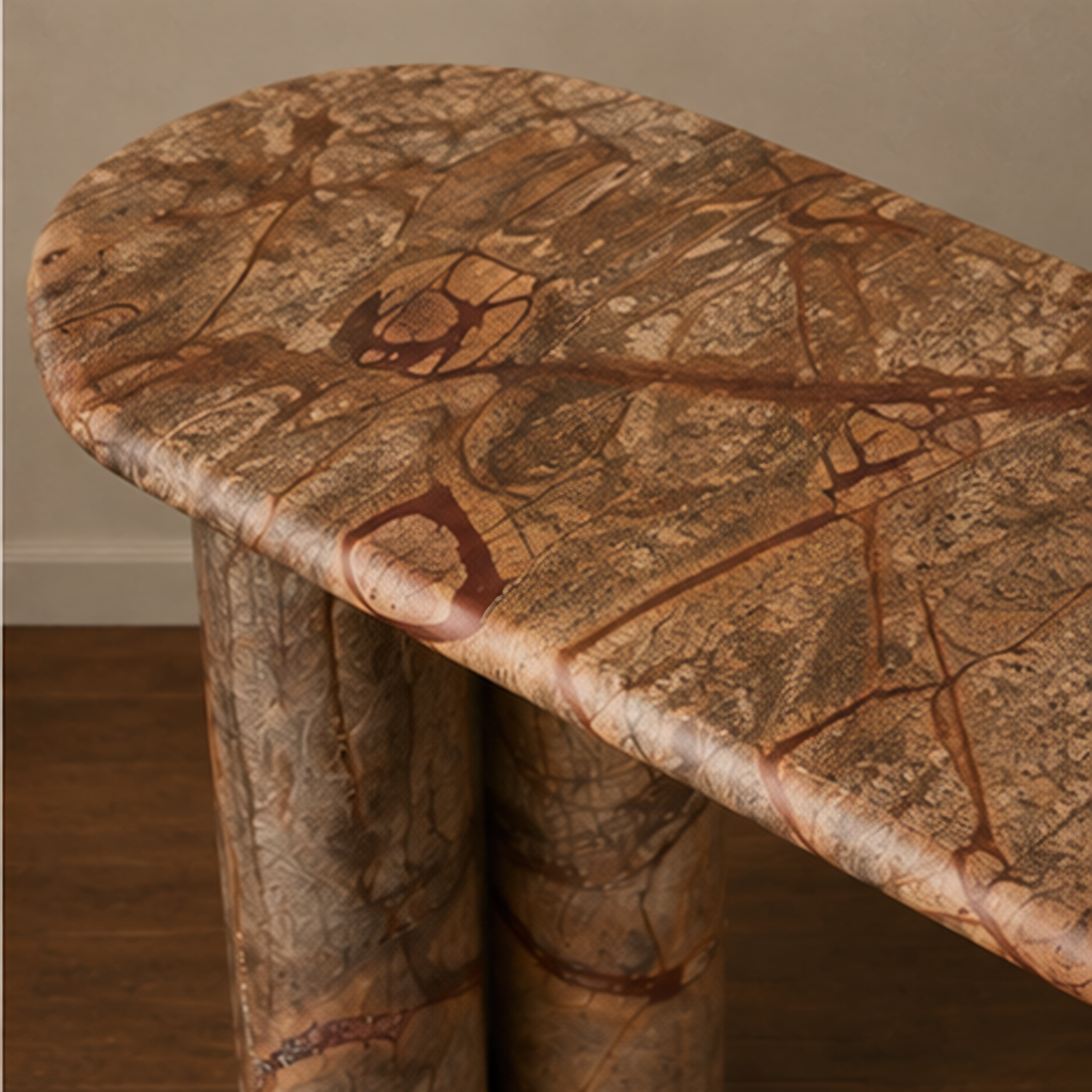 Rainforest Brown Marble Console Table