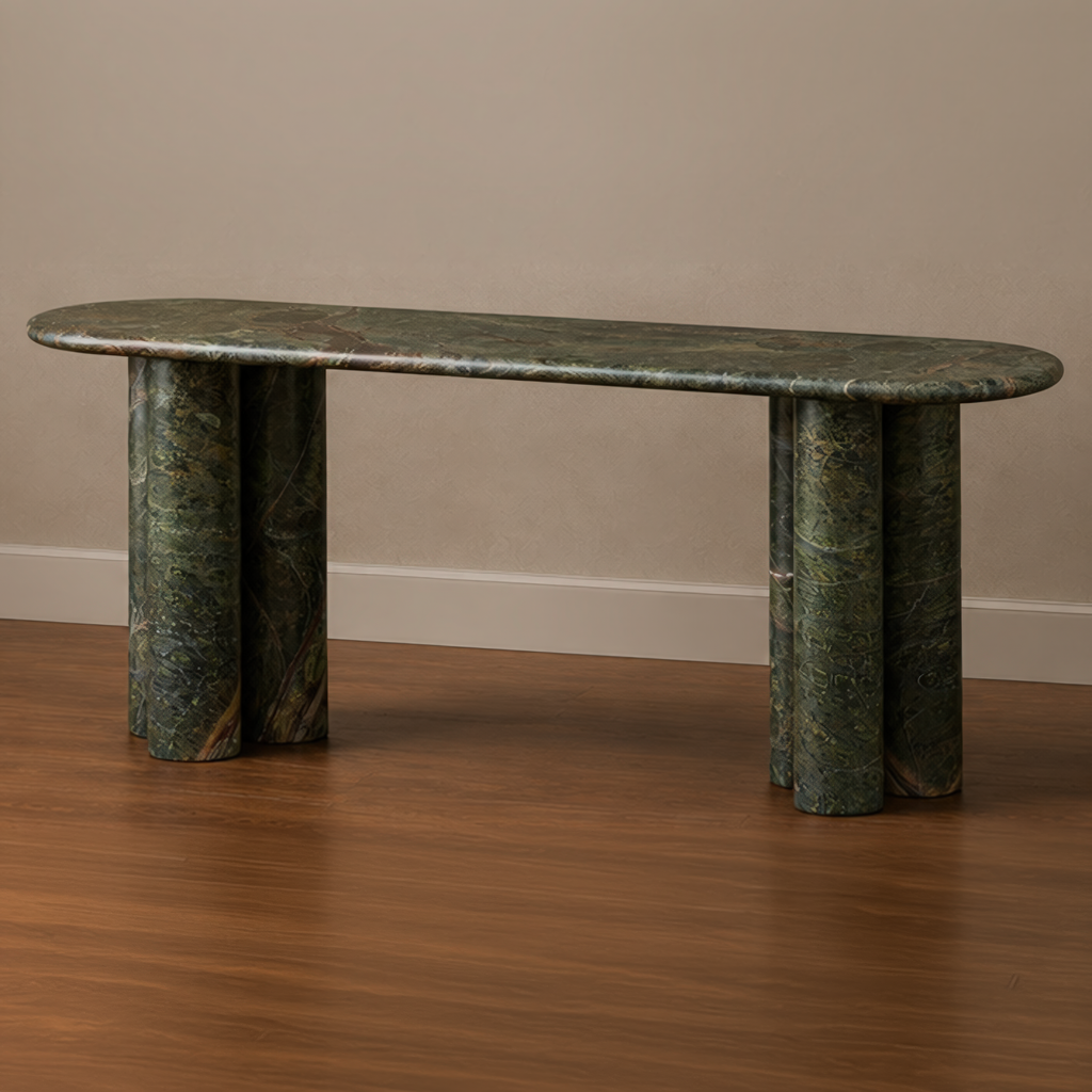 Rainforest Green Marble Console Table
