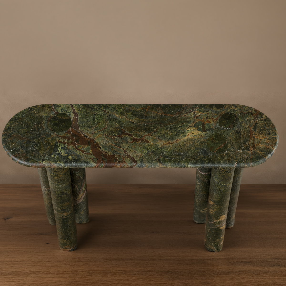 Rainforest Green Marble Console Table