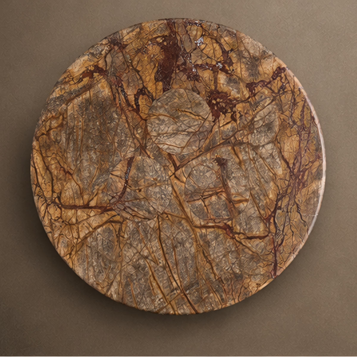 Signature Rainforest Brown Coffee Table – round coffee table, living room table, luxury coffee table, marble coffee table, designer coffee table