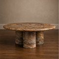 Signature Rainforest Brown Coffee Table – round coffee table, living room table, luxury coffee table, marble coffee table, designer coffee table