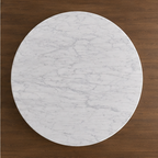 Cool Carara Dining Table Fluted Round – round marble dining table, white marble dining table, marble top round dining table, round marble table, white marble table