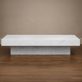 Cool Carrara White Coffee Table Rectangular