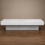 Cool Carrara White Coffee Table Rectangular