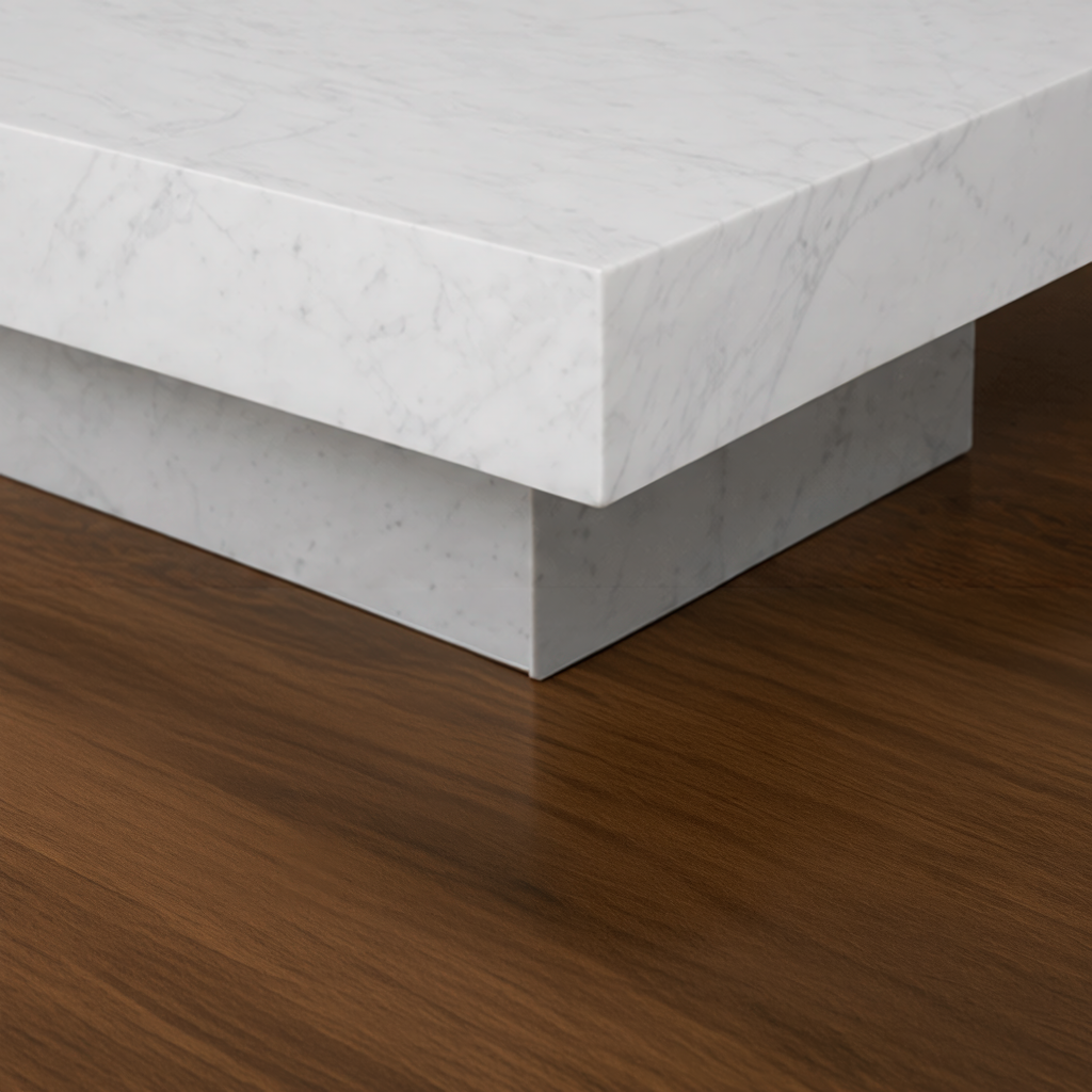 Cool Carrara White Coffee Table Rectangular