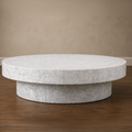 Carrrara White Round Dining Table – round coffee table, marble coffee table, living room table, designer coffee table, luxury coffee table