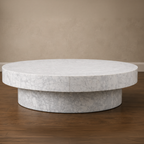 Carrrara White Round Dining Table – round coffee table, marble coffee table, living room table, designer coffee table, luxury coffee table