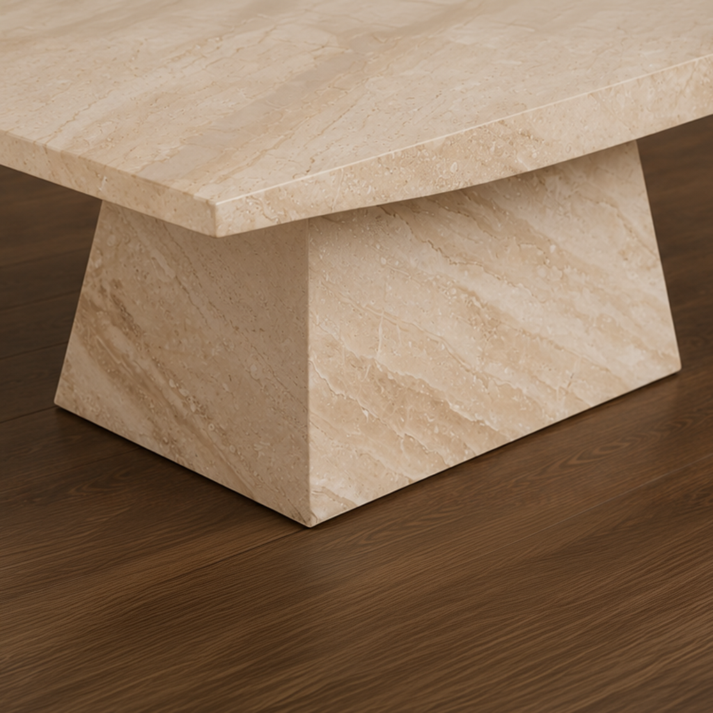 Crema Dyna Coffee Table – stone top coffee table, contemporary coffee table, living room table, designer coffee table, luxury coffee table