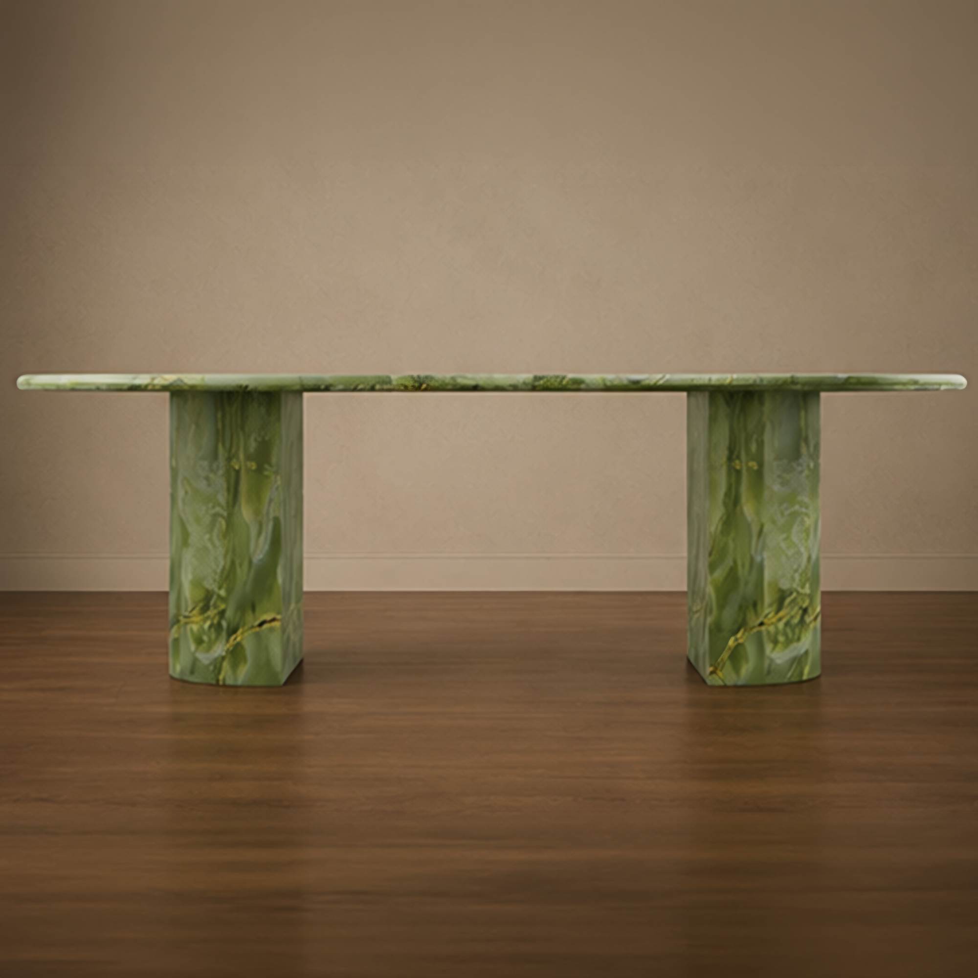 Rare Green Onyx Dining Table – oval marble dining table, marble dining table, stone dining table, stone top dining table, marble top dining table