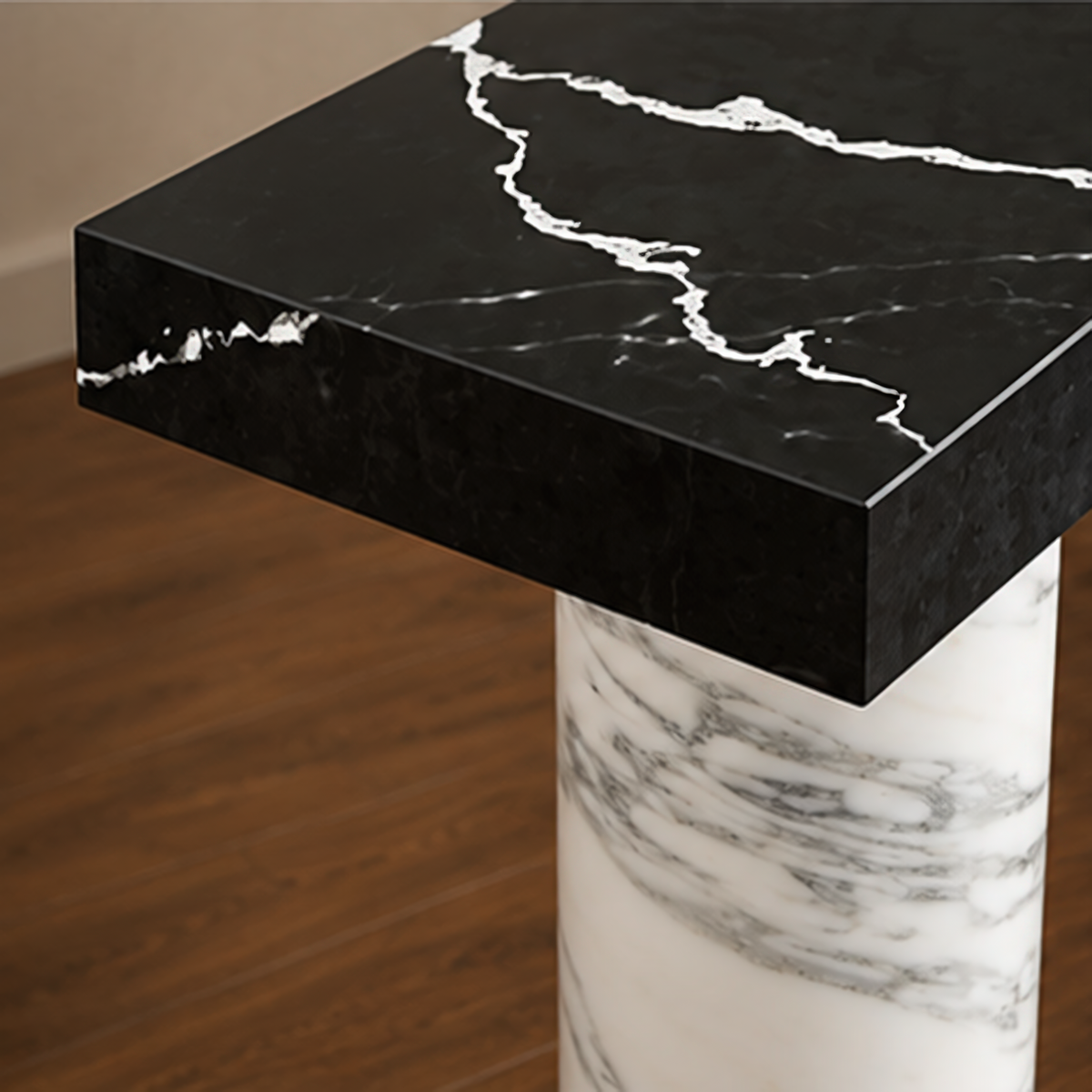 Signature Arabescato and Marquino Console Table