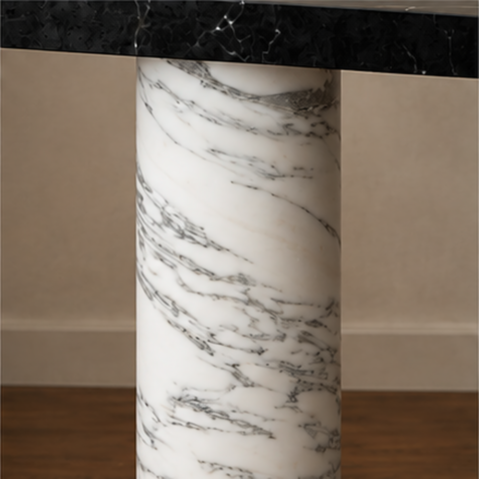 Signature Arabescato and Marquino Console Table