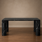 Marco Fluted Black Marquino Dining Table