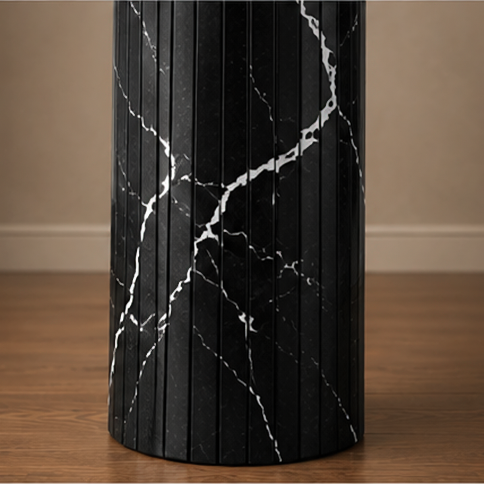 Marco Fluted Black Marquino Dining Table