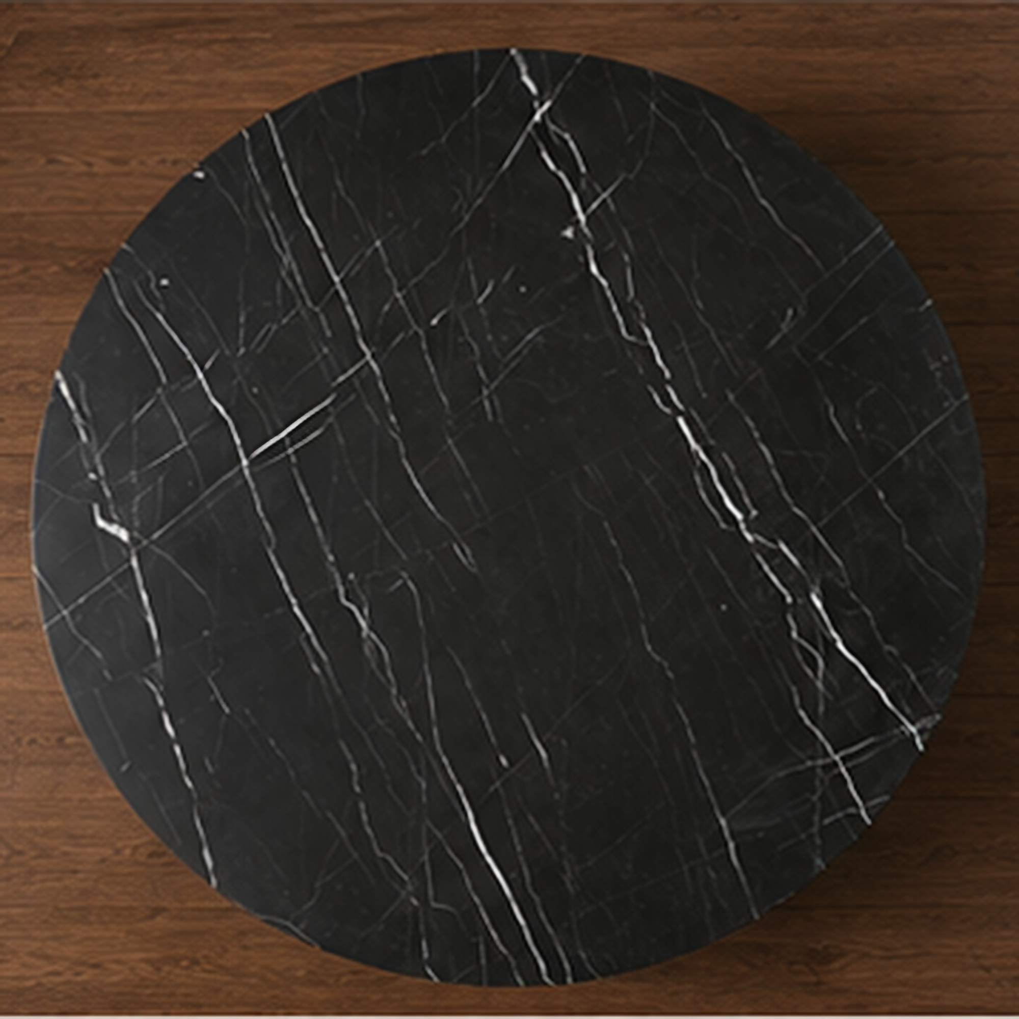Black Marquino Round Coffee Table – black coffee table, black marble coffee table, black round coffee table, round coffee table, designer coffee table