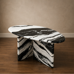 Panda White Coffee Table – marble coffee table, living room table, minimalist coffee table, modern coffee table, luxury coffee table