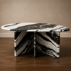 Panda White Coffee Table – marble coffee table, living room table, minimalist coffee table, modern coffee table, luxury coffee table