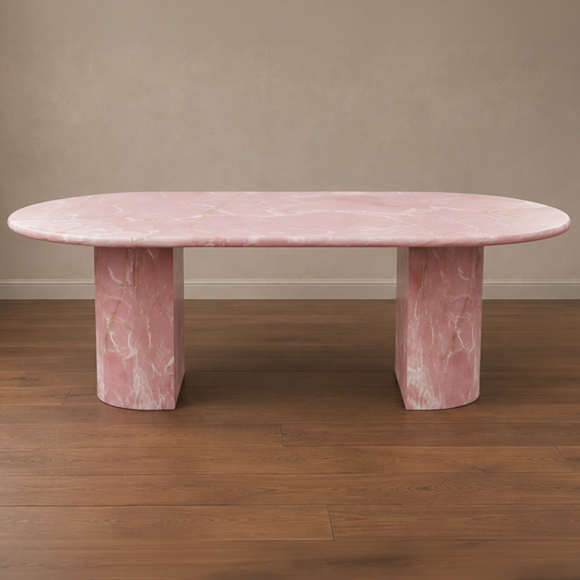 Rare Pink Onyx Dining Table – round marble dining table, round marble table, marble top round dining table, stone top round dining table, marble dining table
