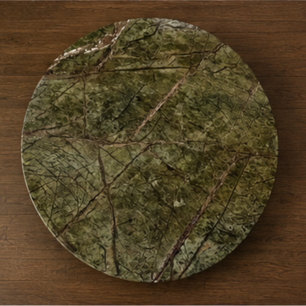 Rainforest Green Coffee Table – round coffee table, marble coffee table, living room table, luxury coffee table, designer coffee table