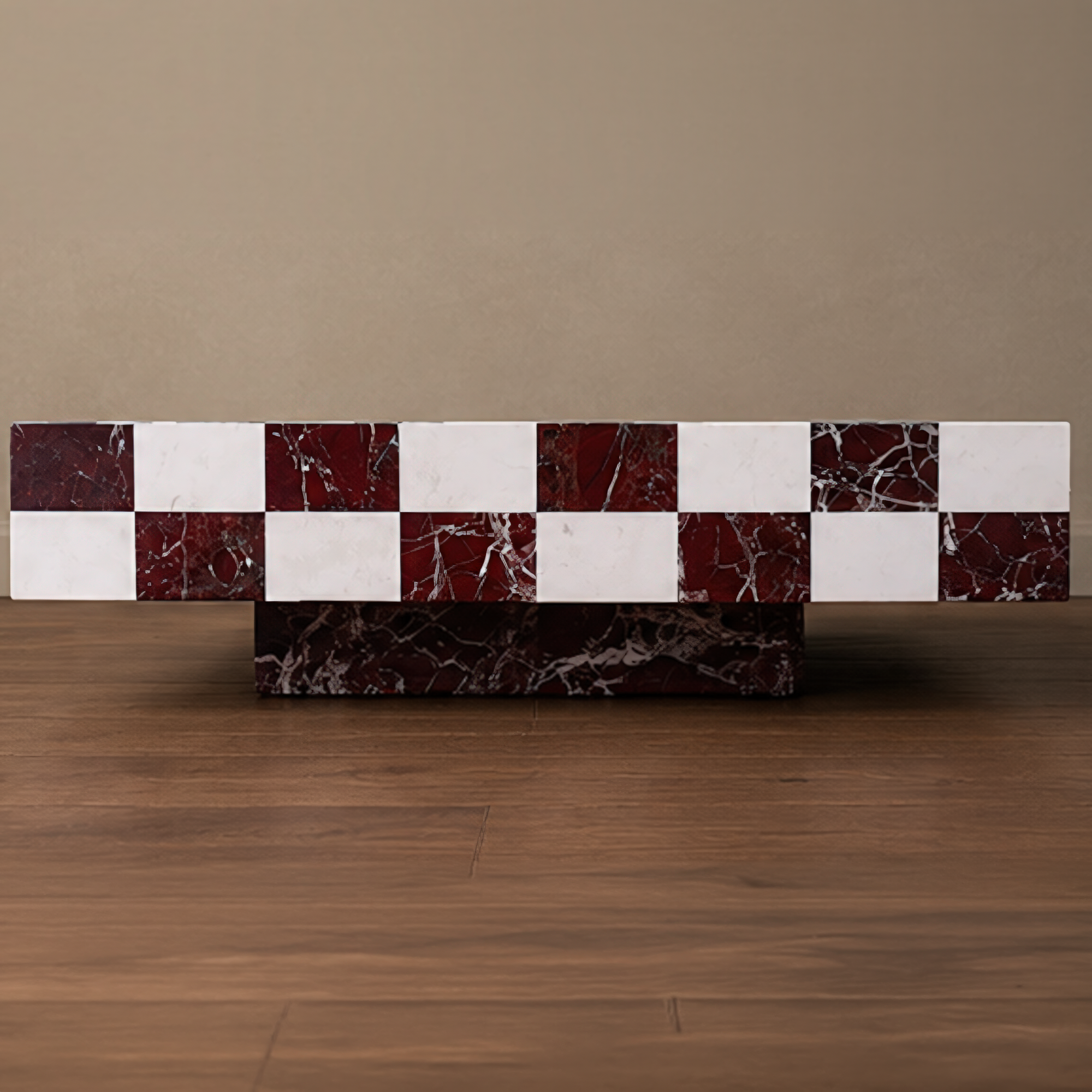 Julian Carrara and Rosso Coffee Table – marble top coffee table, marble coffee table, luxury coffee table, designer coffee table, living room table