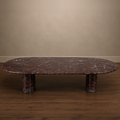 Rosso Levanto Curved Coffee Table – marble coffee table, living room table, luxury coffee table, statement coffee table, designer coffee table