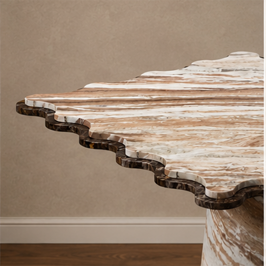 Palissandro and Dark Emperadoor Antique Dining Table