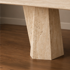 Azzura Beige Travertine Dining Table – travertine dining table, stone dining table, stone top dining table, marble dining table, stone dining room table