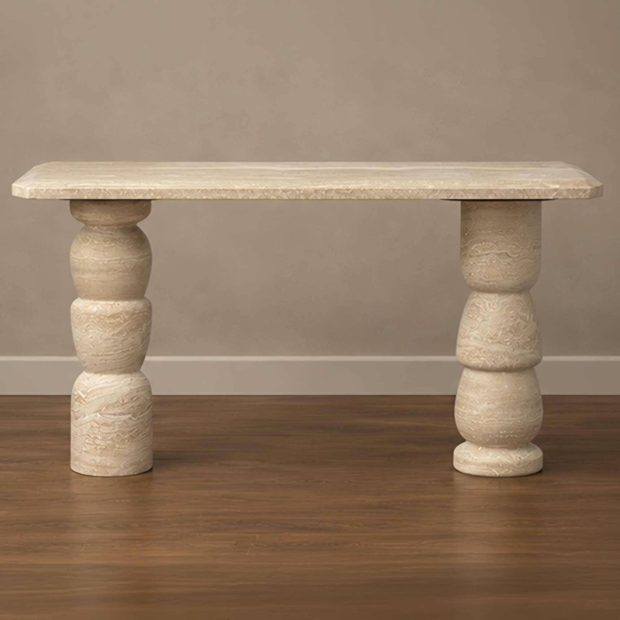 Mateo Beige Travertine Console Table