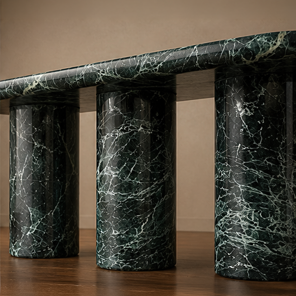 Antique Verde Alpi 3Legs Dining Tables