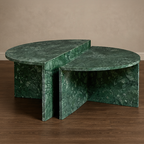 Verde Guatemala Green Marble Coffee Table – marble coffee table, marble top coffee table, living room table, luxury coffee table, occasional table