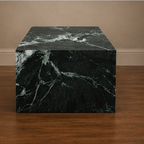 Verde Alpi Coffee Table Plinth – marble coffee table, occasional table, designer coffee table, modern coffee table, luxury coffee table