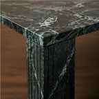 Marco Fluted Verde Alpi Dining Table – marble dining table, stone dining table, marble top dining table, stone top dining table, stone dining room table