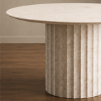 Crema Siena Fluted Dining Table