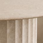 Crema Siena Fluted Dining Table