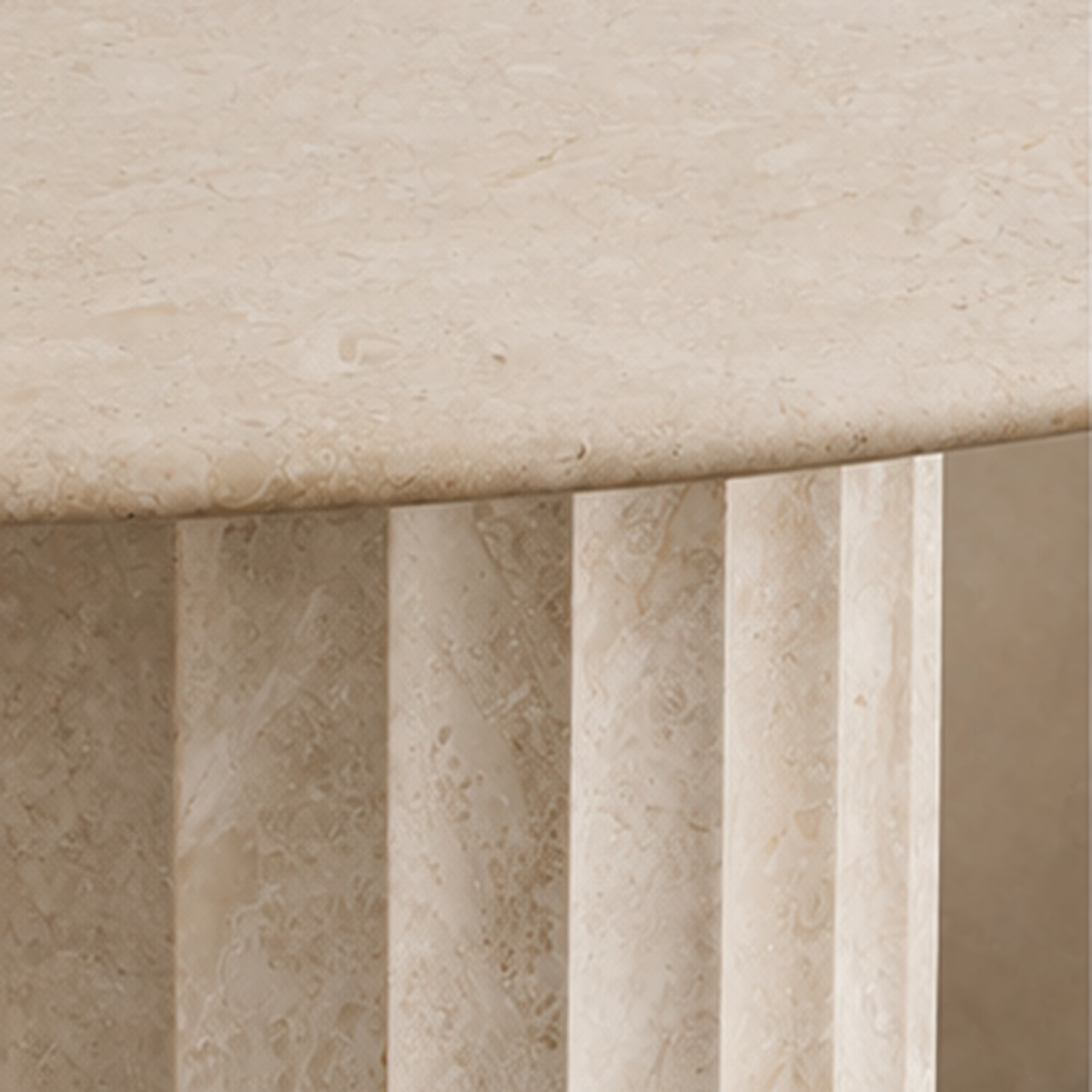 Crema Siena Fluted Dining Table