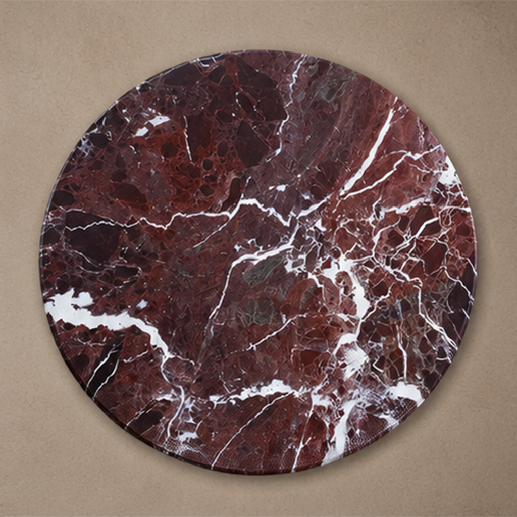 Rosso Levanto Round Dining Table – round marble dining table, marble dining table, round marble table, marble top round dining table, stone top round dining table