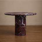 Rosso Levanto Round Dining Table – round marble dining table, marble dining table, round marble table, marble top round dining table, stone top round dining table