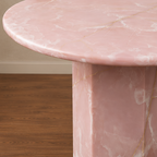 Rare Pink Onyx Dining Table – oval marble dining table, marble dining table, stone dining table, stone top dining table, marble top dining table