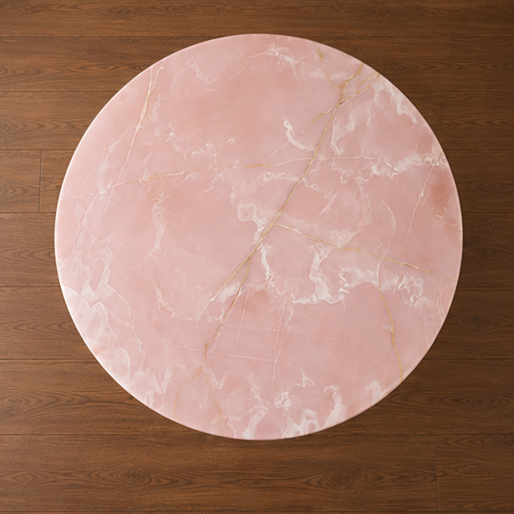 Rare Pink Onyx Dining Table – oval marble dining table, marble dining table, stone dining table, stone top dining table, marble top dining table