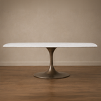 Bronzia Carrara White Dining Table