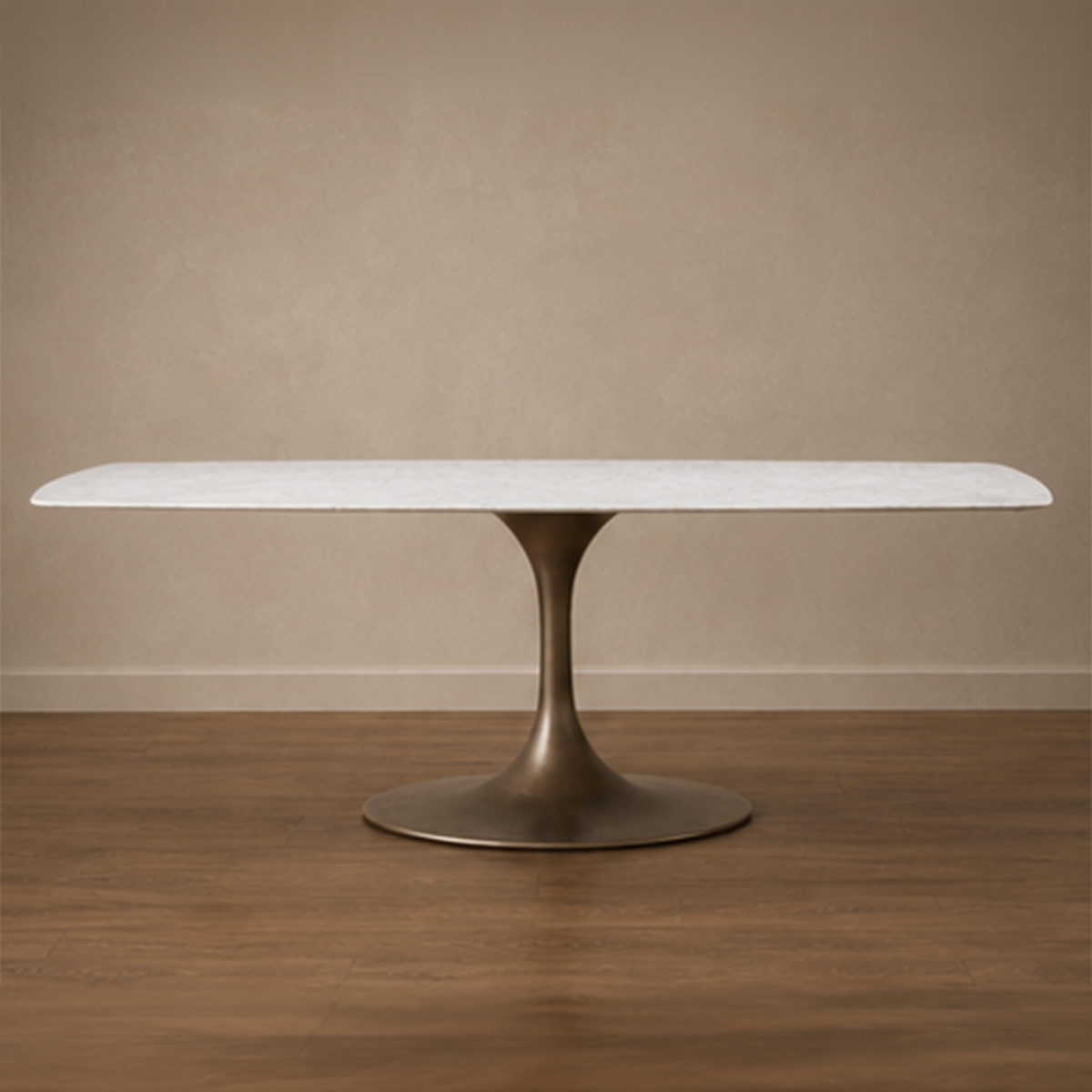 Bronzia Carrara White Dining Table