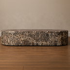 Fluted Dark Emperadoor Coffee Table – dark coffee table, marble coffee table, contemporary coffee table, luxury coffee table, designer coffee table