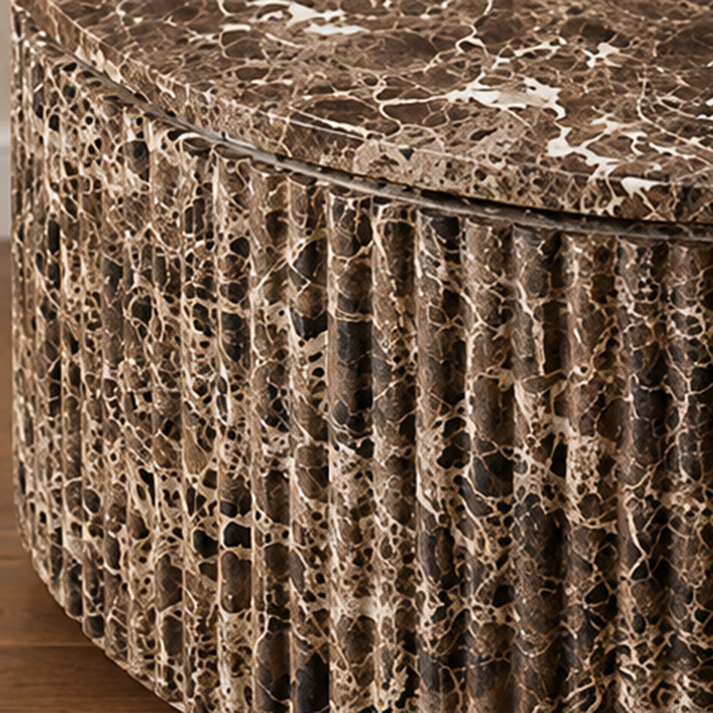 Fluted Dark Emperadoor Coffee Table – dark coffee table, marble coffee table, contemporary coffee table, luxury coffee table, designer coffee table