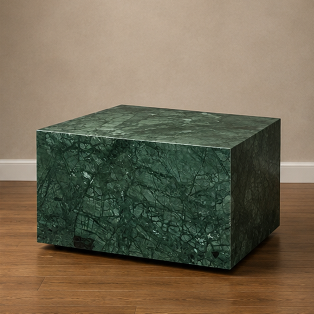 Verde Green Coffee Table Plinths – marble coffee table, occasional table, modern coffee table, designer coffee table, unique coffee table