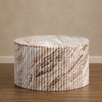 Palissandro Fluted Round Coffee Table – round coffee table, marble coffee table, modern coffee table, contemporary coffee table, luxury coffee table