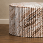 Palissandro Fluted Round Coffee Table – round coffee table, marble coffee table, modern coffee table, contemporary coffee table, luxury coffee table